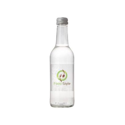 glazen fles met 330 ml bronwater