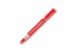 balpen s40 grip clear transparant - rood