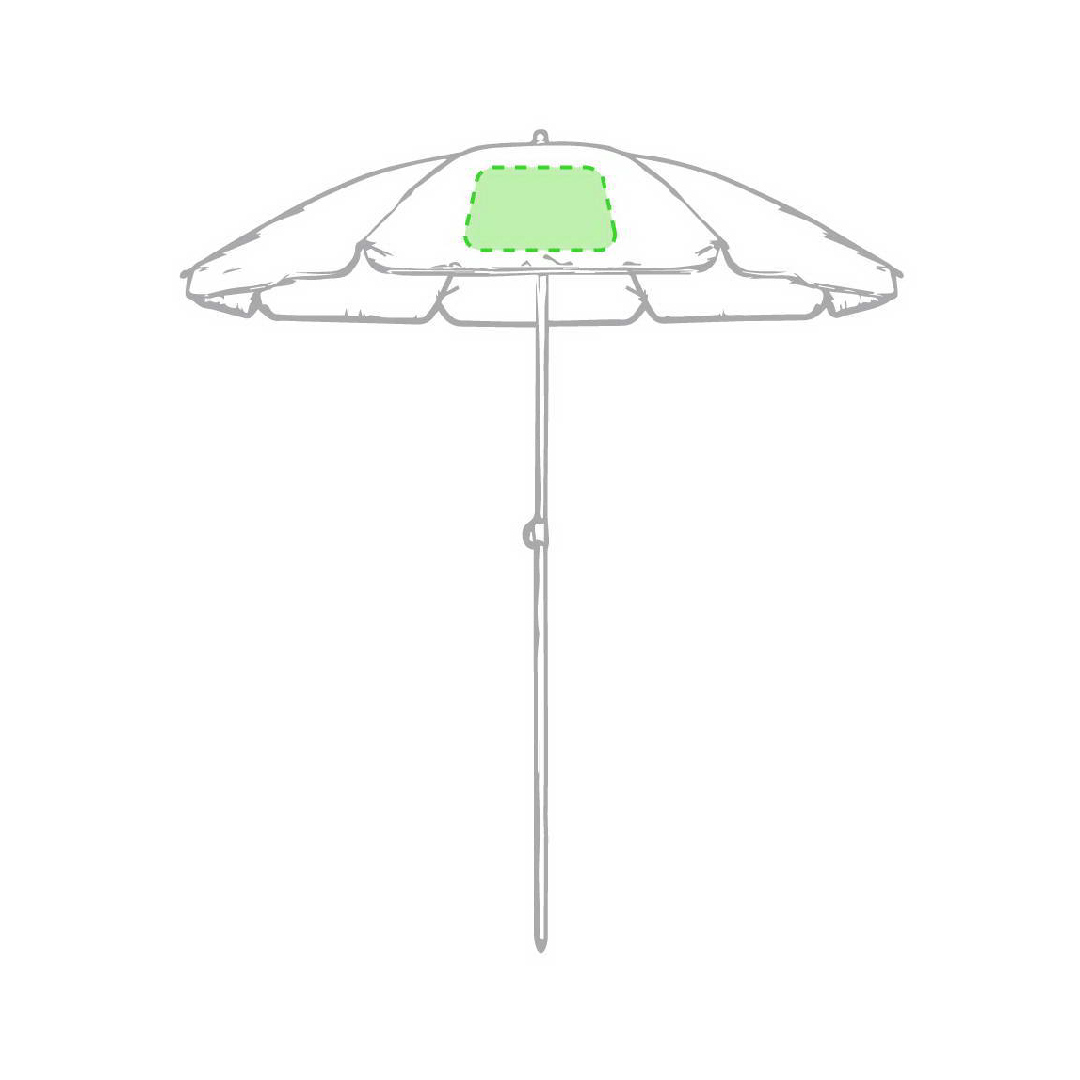 Op een paneel van de paraplu (30 x 20 cm)