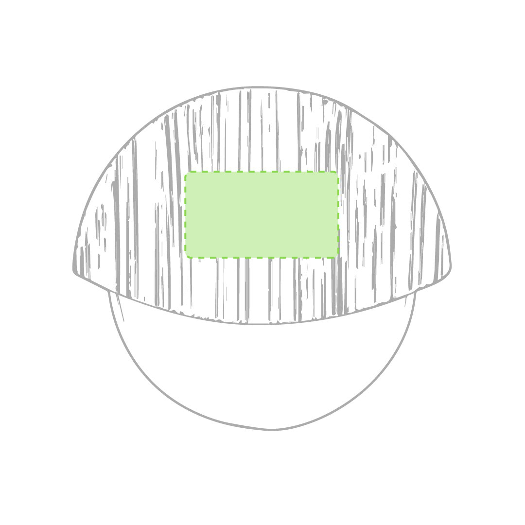 Gecentreerd zijde A (4 x 2,5 cm)