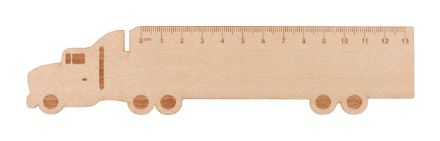 houten liniaal, 13 cm. - 