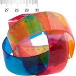 flexibele plastic liniaal, 30 cm.
