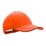 baseball cap van 100% geborsteld katoen. - oranje