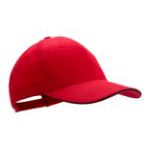 baseball cap van 100% geborsteld katoen. - rood