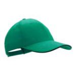 baseball cap van 100% geborsteld katoen. - groen