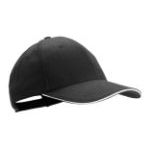 baseball cap van 100% geborsteld katoen. - zwart
