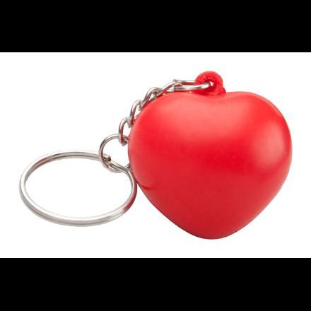 anti-stressbal metalen sleutelhanger i.v.v hart