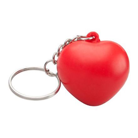 anti-stressbal metalen sleutelhanger i.v.v hart