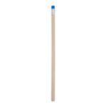 houten potlood met gekleurde gum. - blauw