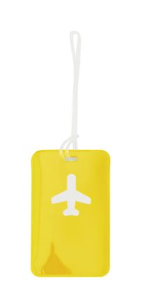 pvc bagage label. - geel