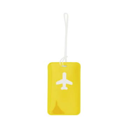 pvc bagage label. - geel