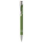 metalen pen met rubber coating rus blauwschrijvend - groen