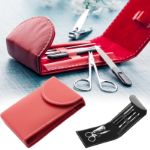 zes delige manicureset, in imitatie leren etui.