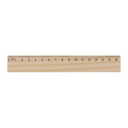 houten liniaal, 16 cm. - 