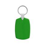 simpele, plastic sleutelhanger met metalen ring. - groen