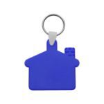 sleutelhanger in de vorm van een huis. - blauw