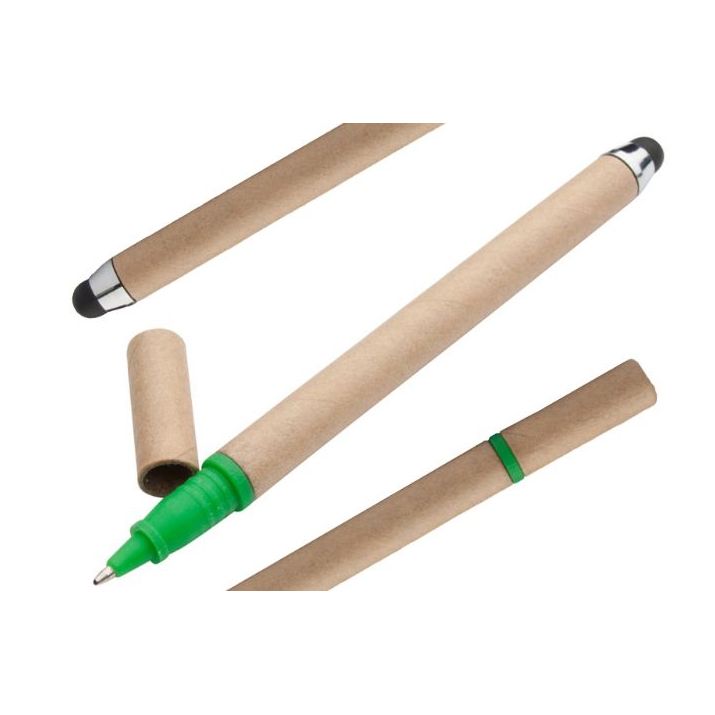gerecyclede papieren stylus pen blauwschrijvend