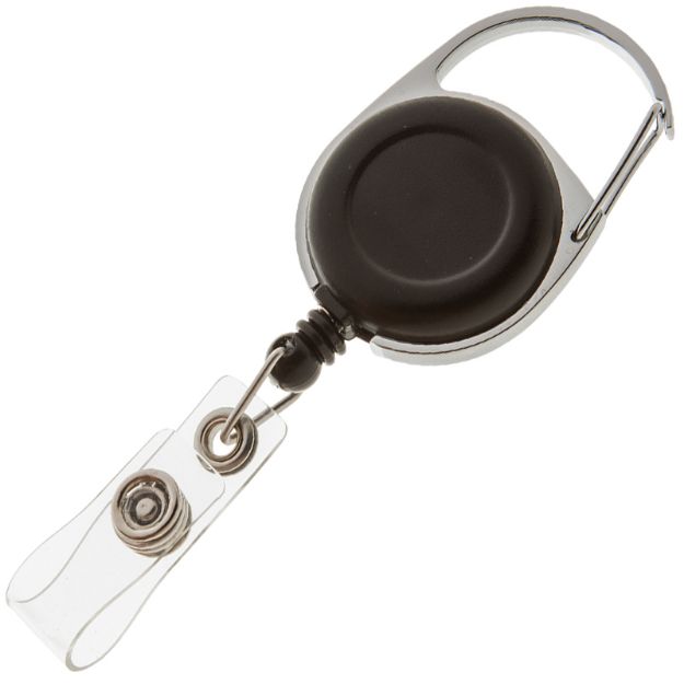 metalen en plastic pashouder.