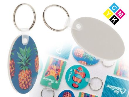 ovale sleutelhanger van pvc-schuim.