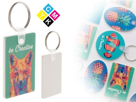 rechthoekige sleutelhanger van pvc-schuim.