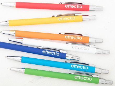 aluminium balpen blauwschrijvend chromy