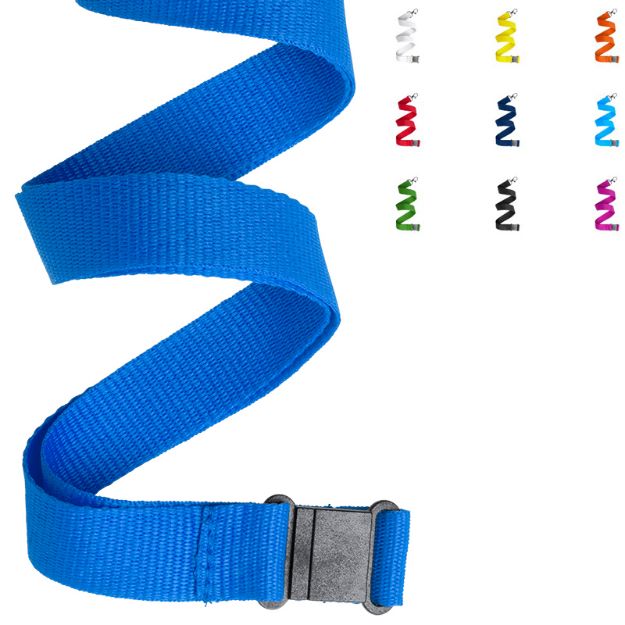 polyester lanyard met karabijnhaak en gesp