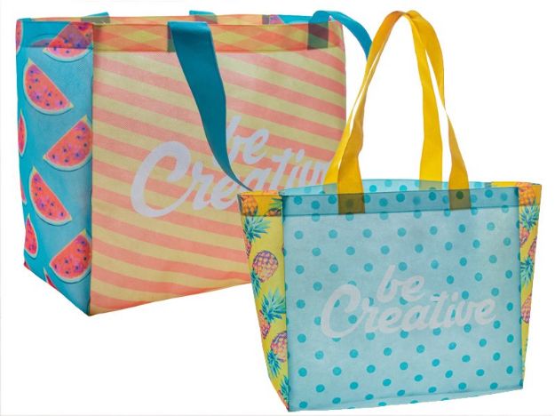 all over bedrukte non-woven shopper