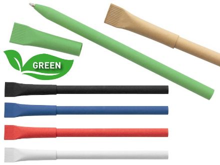 gerecycelde papieren balpen papyrus blauwe inkt