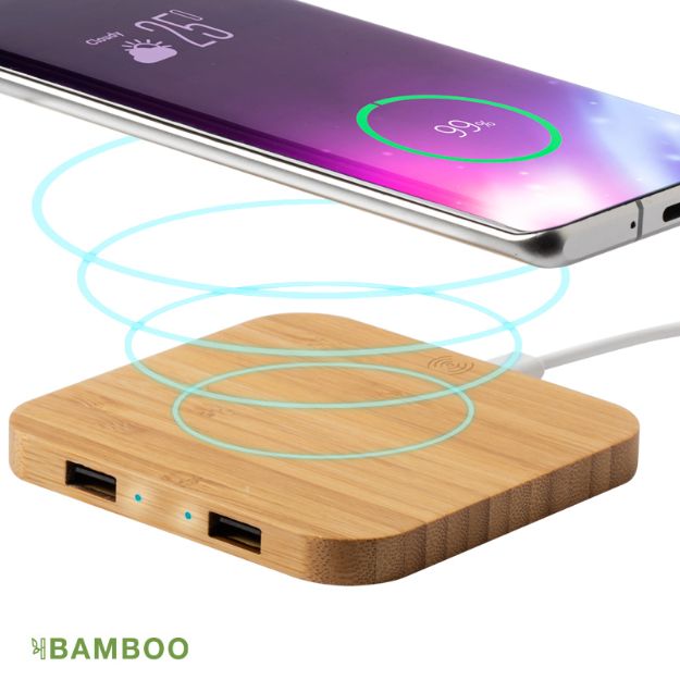 bamboe draadloze oplader dumiax
