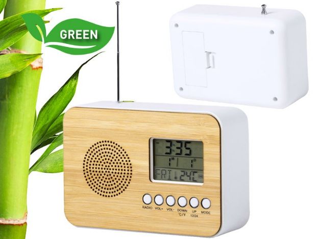 bamboe radio bureauklok tulax