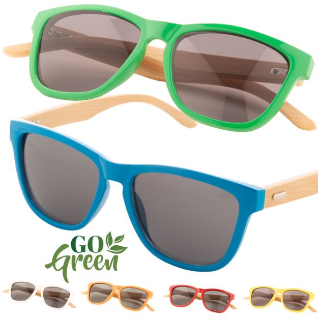 zonnebril met bamboe pootjes 400 uv bescherming