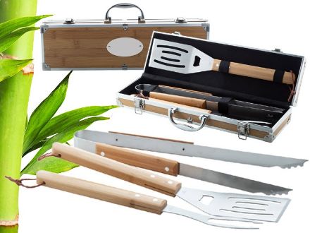 3 delige aluminium barbecueset pat