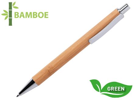 bamboe balpen reycan blauwschrijvend