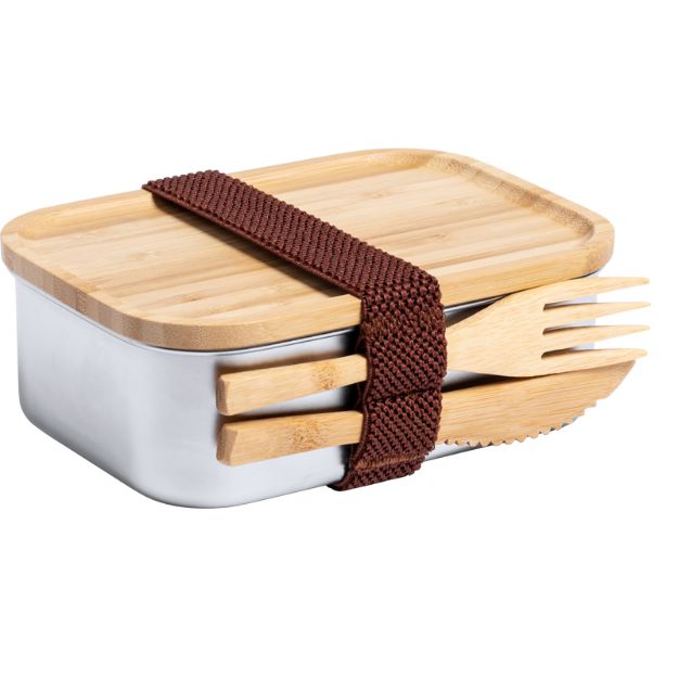 rvs lunchbox met bamboedeksel sariul