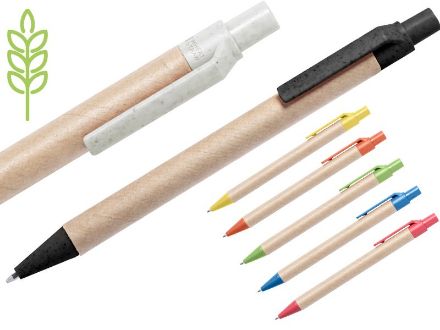 balpen recycled papier en tarwestro blauwe inkt