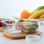 glazen lunchbox met bamboe deksel vittat