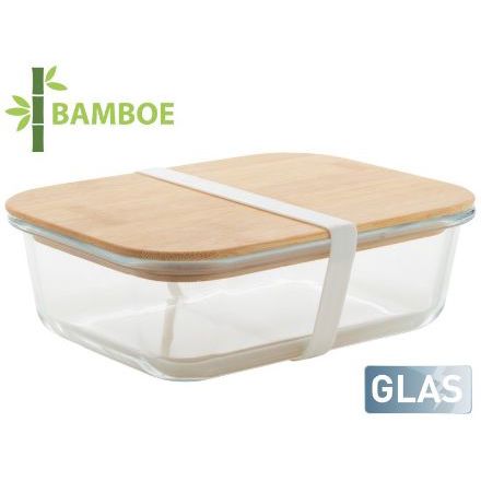 glazen lunchbox met bamboe deksel vittat