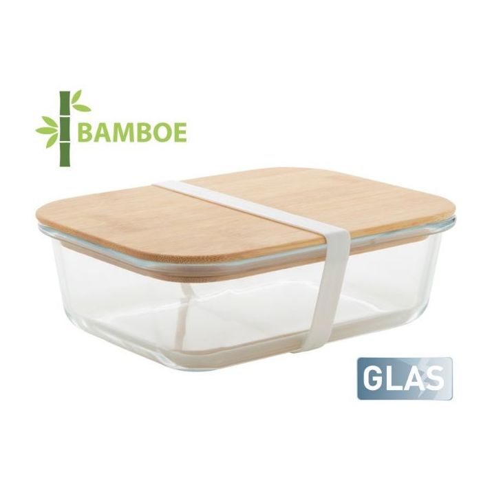 glazen lunchbox met bamboe deksel vittat