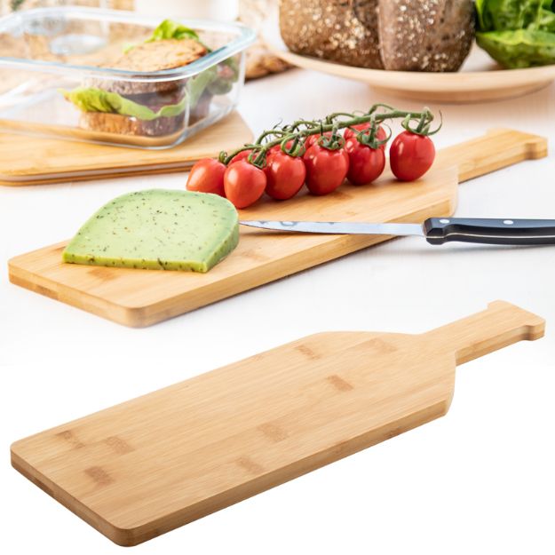 wijnflesvormige bamboe snijplank