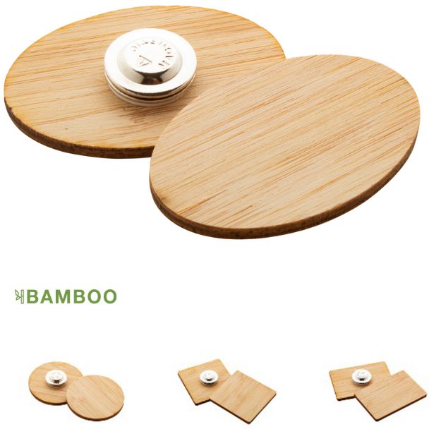 bamboe badge boobadge met magnetische pin