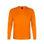 t-shirt lange mouwen heren 100% polyester - oranje