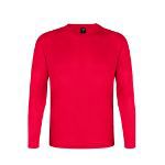 t-shirt lange mouwen heren 100% polyester - rood