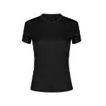 dames t-shirt 100% polyester 135 gr/m2, s - zwart
