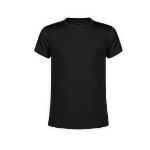 kinder t-shirt 100% polyester - zwart