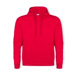 hooded sweater katoen en polyester - rood