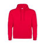 hooded sweater katoen en polyester - rood