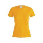 dames t-shirt 150 gr katoen maten: s-xxl - geel