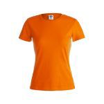 dames t-shirt 150 gr katoen maten: s-xxl - oranje
