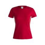 dames t-shirt 150 gr katoen maten: s-xxl - rood