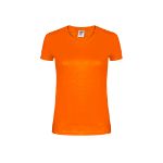 dames t-shirt katoen 180 gr. maten:s tot xxl - oranje